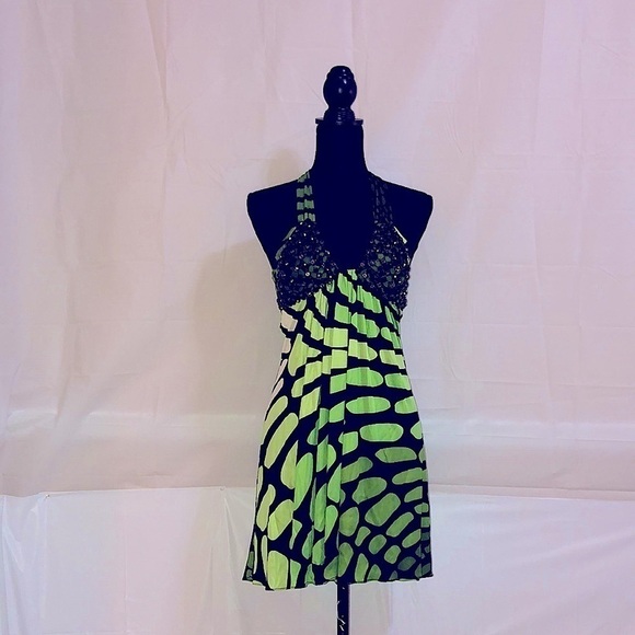 SKY Halter Top Dress 100% Silk Size Medium - Picture 5 of 10